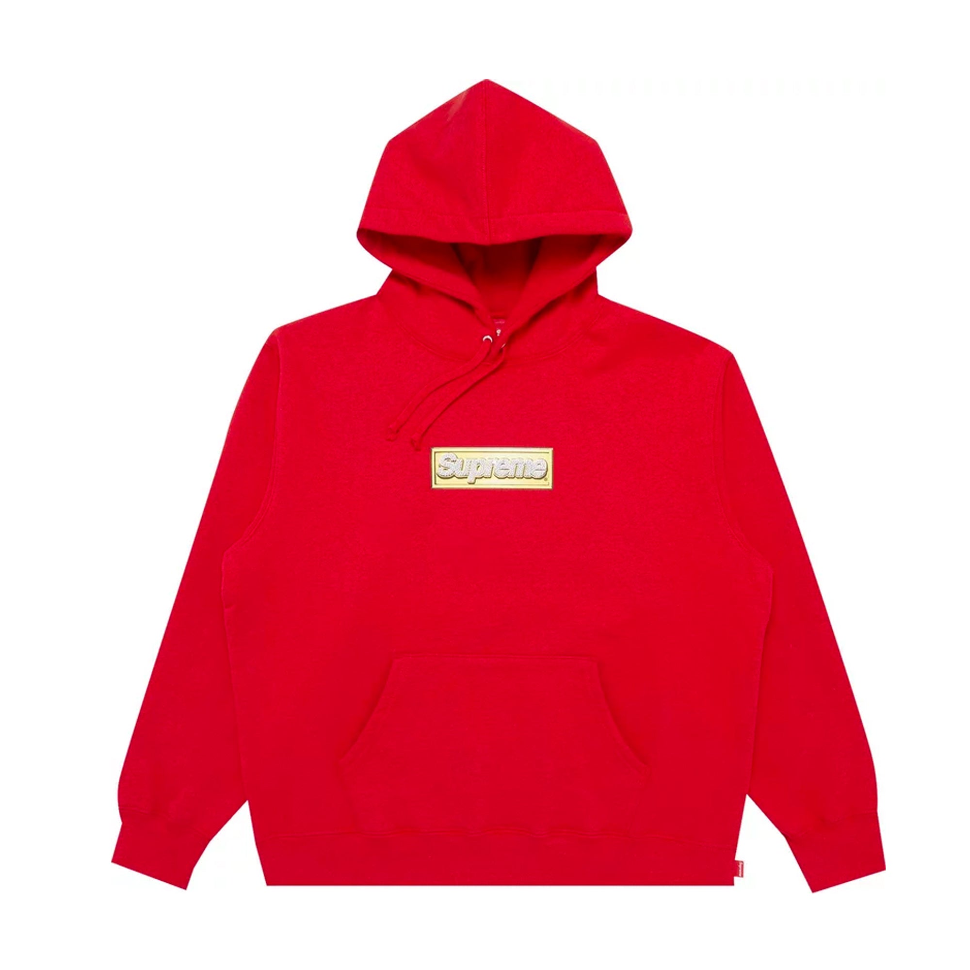 Supreme Bling Box Logo Hooded Sweatshirt Red | PLUS
