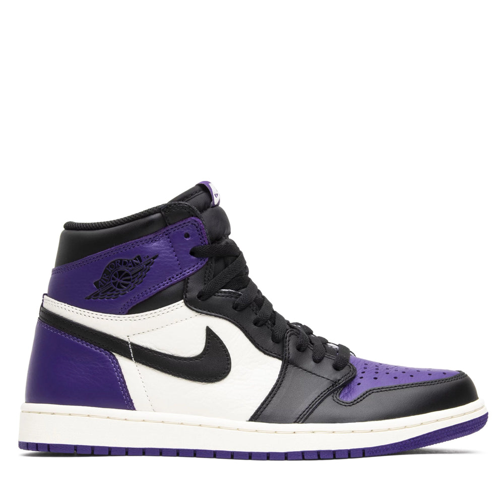 black & purple jordan 1s