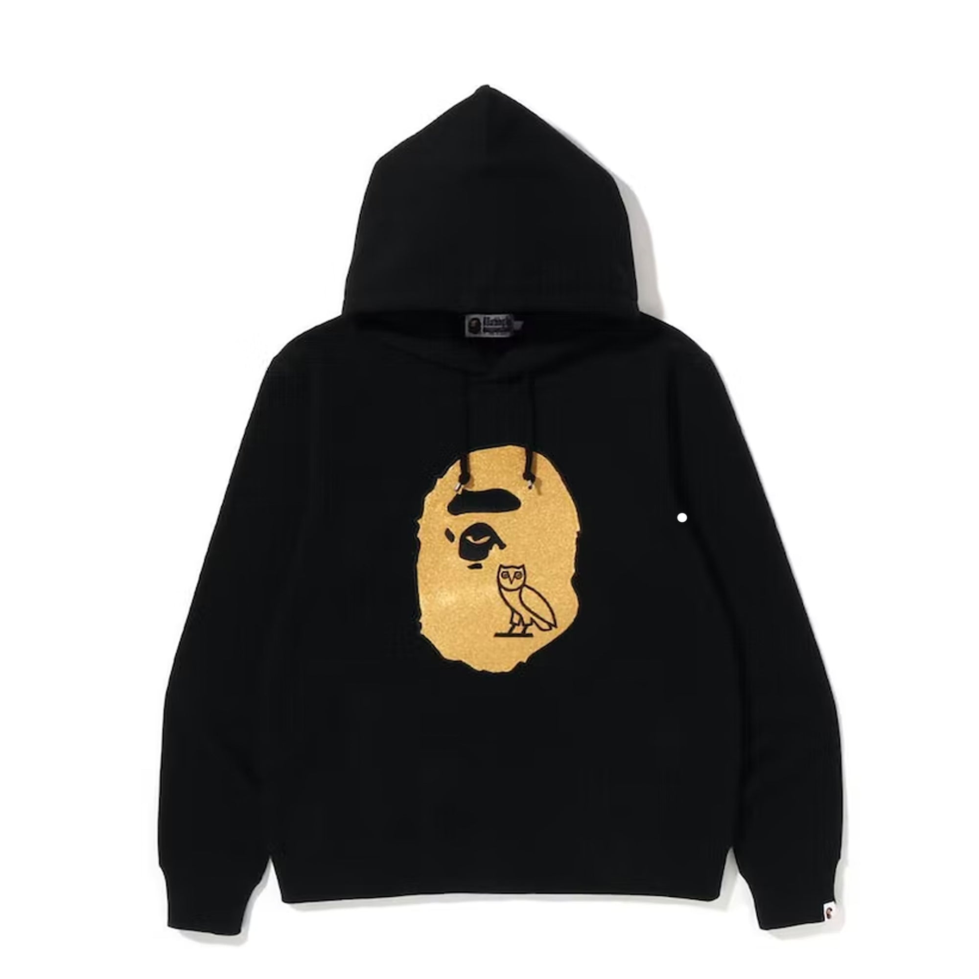 BAPE x OVO Ape Head Pullover Hoodie Black Gold | PLUS