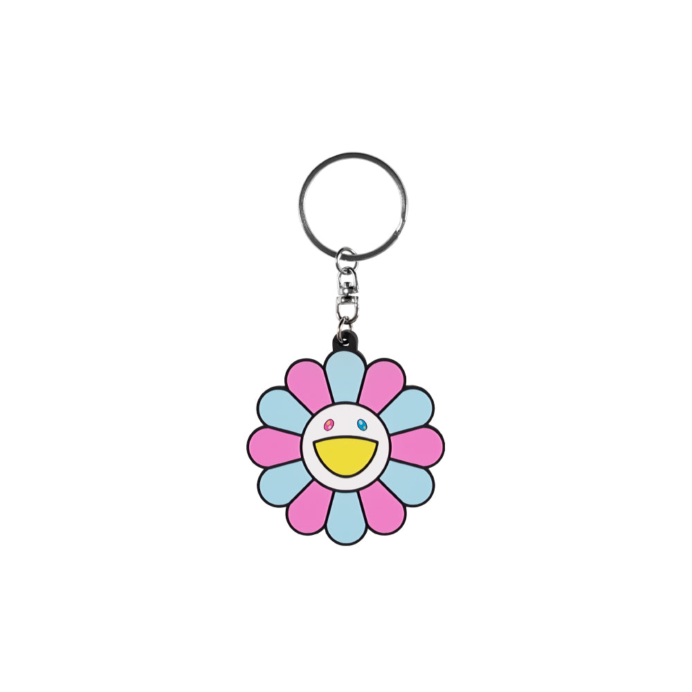 Handmade Takashi Murakami Flower Keychain Rainbow Smile 