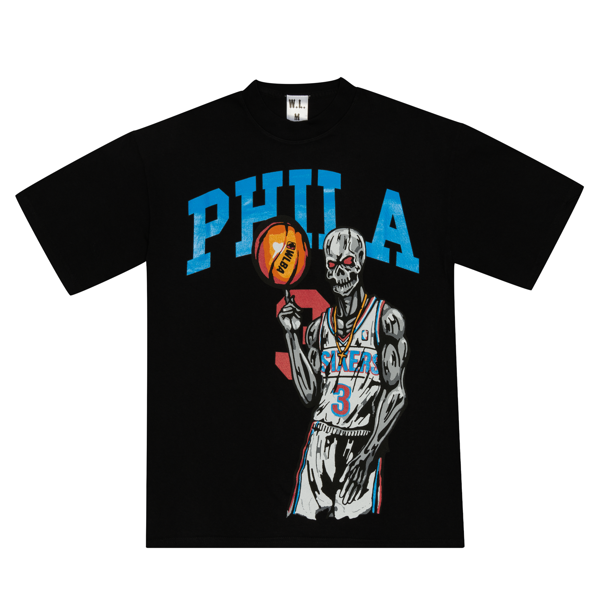 Warren Lotas Philadelphia Sixers Allen Iverson T-Shirt Black