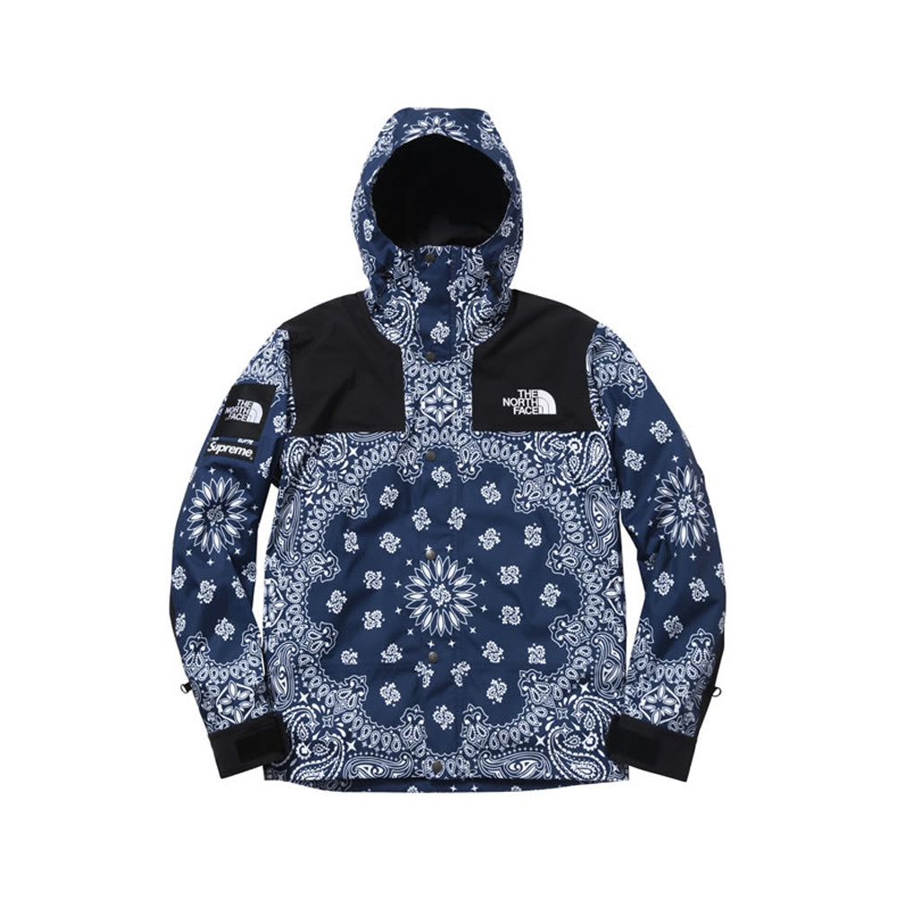 Supreme The North Face Navy Bandana Paisley Mountain Parka Jacket |