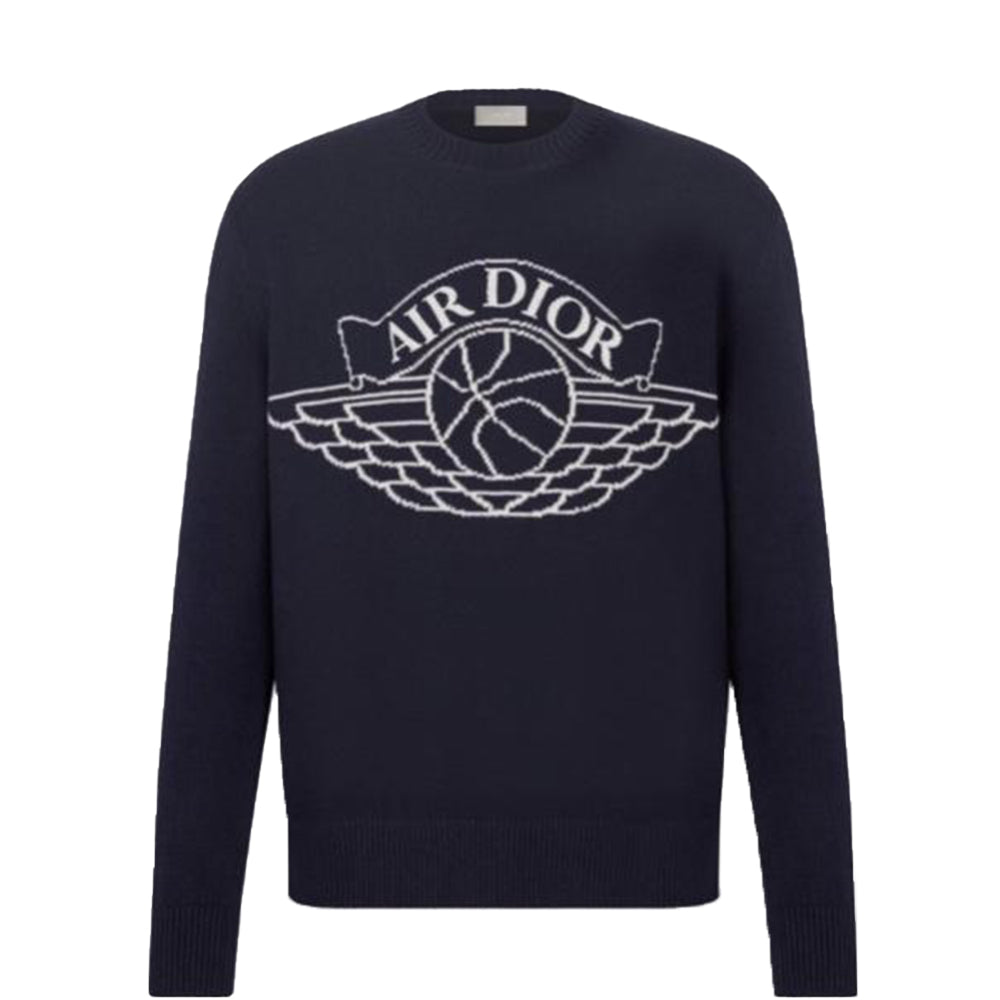 Dior x Jordan Wings Sweater Navy | PLUS
