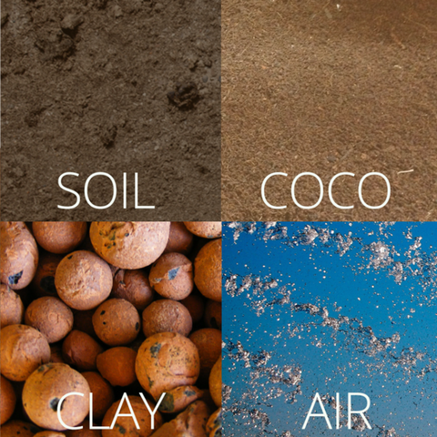 Soil, Coco, Clay, Air