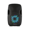 12-inch 2-Way Portable PA Speaker with Built-in Rechargeable Battery/2 Wireless Mics/Bluetooth/USB/SD Card Reader/LED light (Opik-12PS)