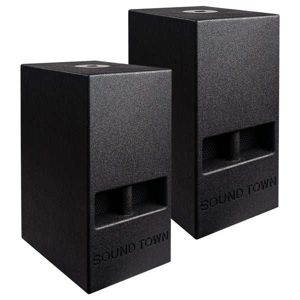 Carme Series Pair Of 10 600w Active Pa Dj Subwoofer Folded Horn