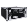 Sound Town STRC-6U 6U (6 Space) PA DJ Rack Road Flight Case with 17” Depth, Plywood, Metal Ball Corners - Right Panel