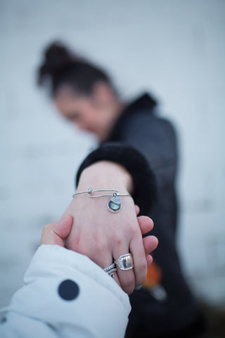 Message of Love Bangle Bracelet - Custom Moon Phase | Moonglow