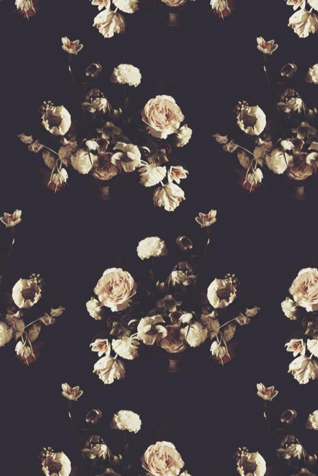Creamy Dark Floral Wallpaper | Ashley Woodson Bailey