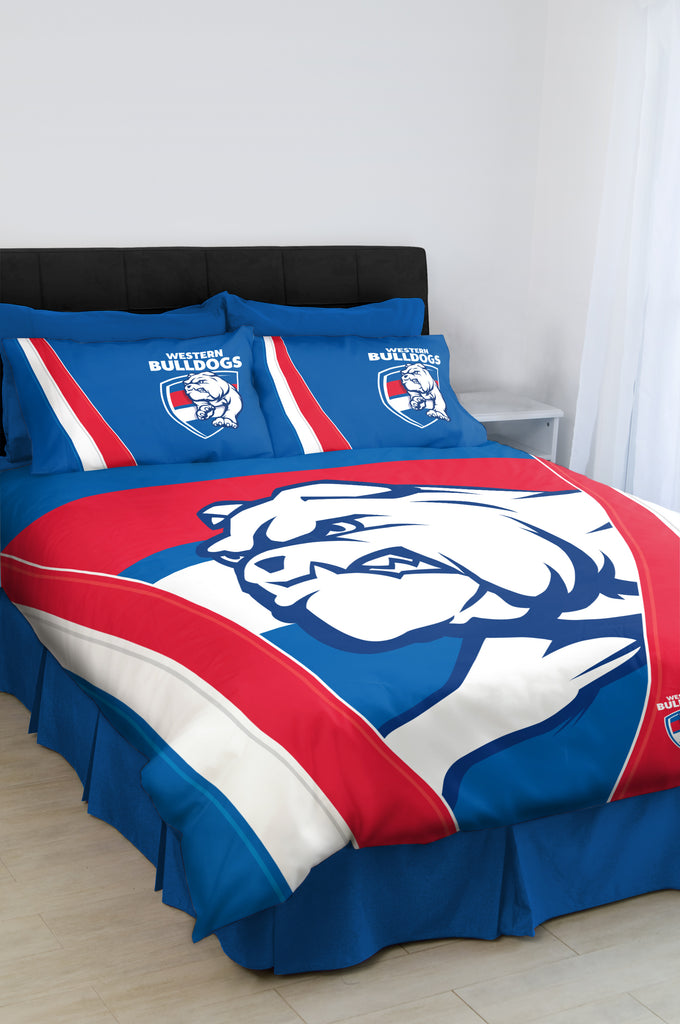 Western Bulldogs Bed Pillowcase DOUBLE SIDED Print AFL Pillow Case 