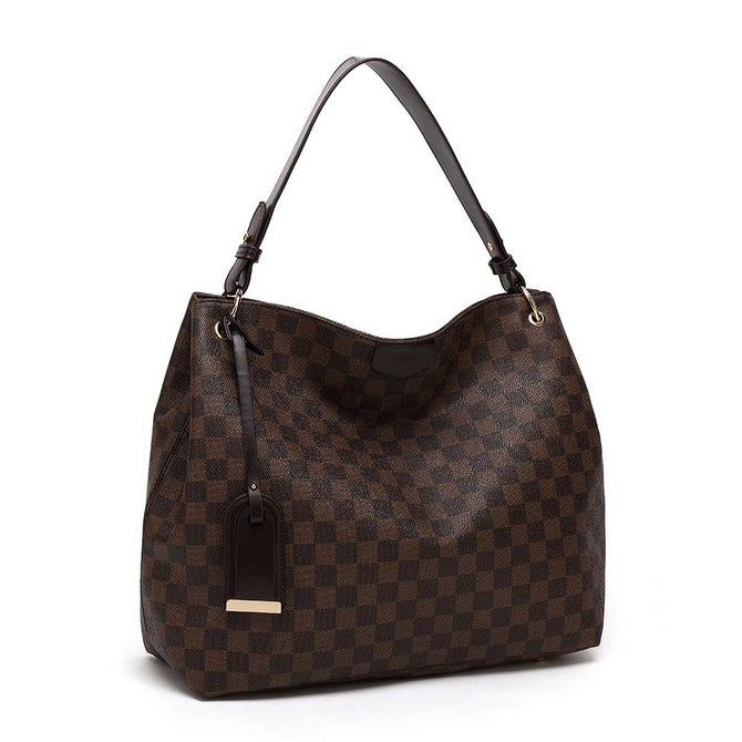 Ashleigh Check Louis Vuitton Inspired Bag - Brown – Style Of Beyond
