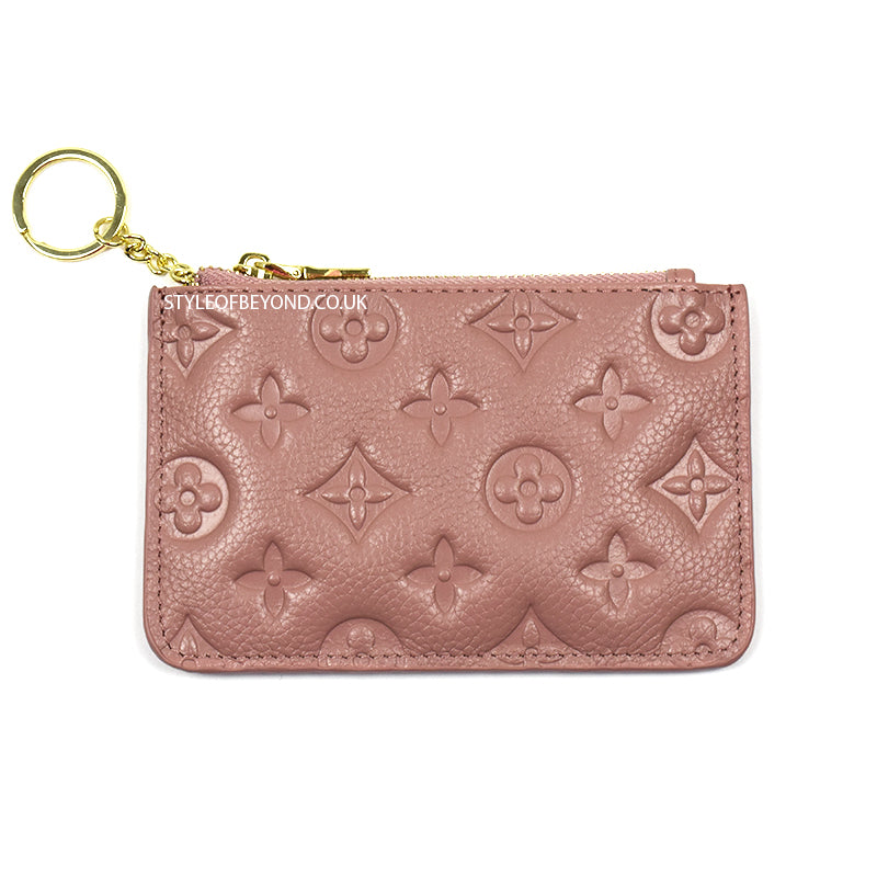 Ines Real Leather Louis Vuitton Inspired Key Pouch - Dusty Pink – Style Of Beyond