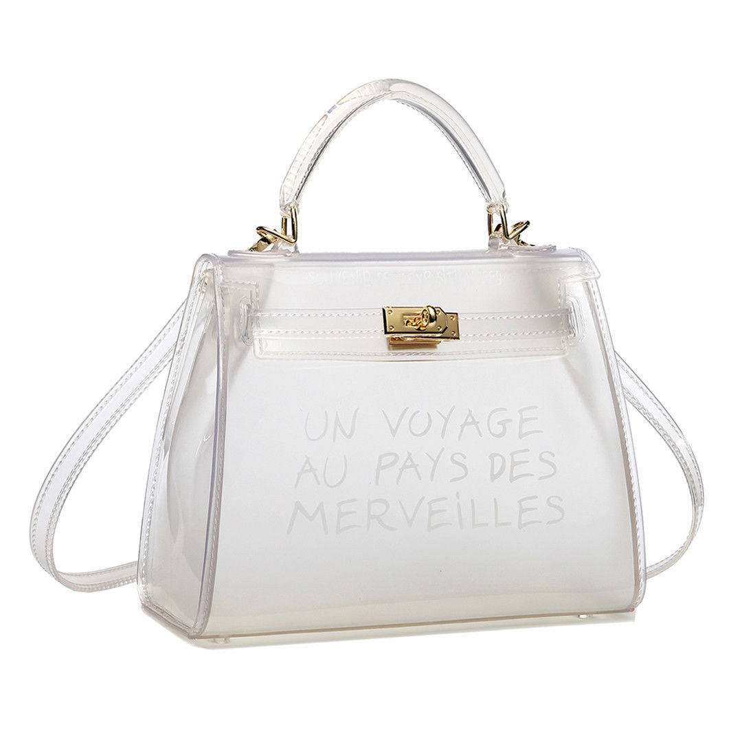 clear hermes inspired bag