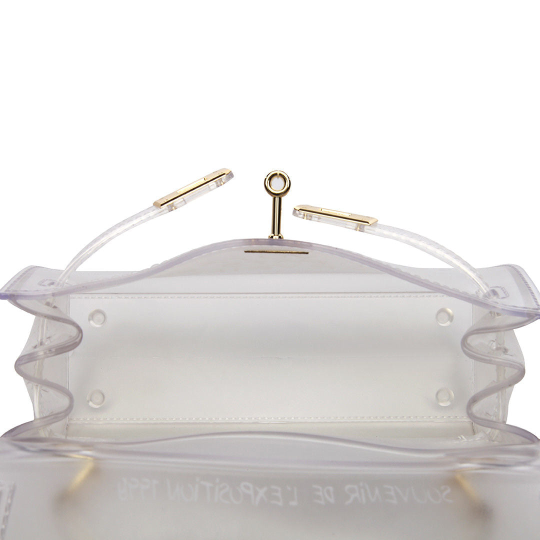 clear hermes inspired bag