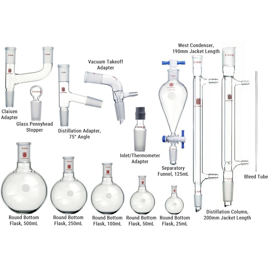 Organic Chemistry Glassware Kits 14 Pieces Growing Labs 2229