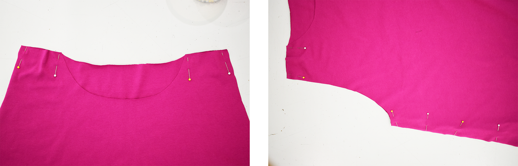 Pinning shoulder and side seams
