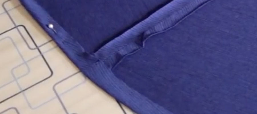 Pin and iron hem into place