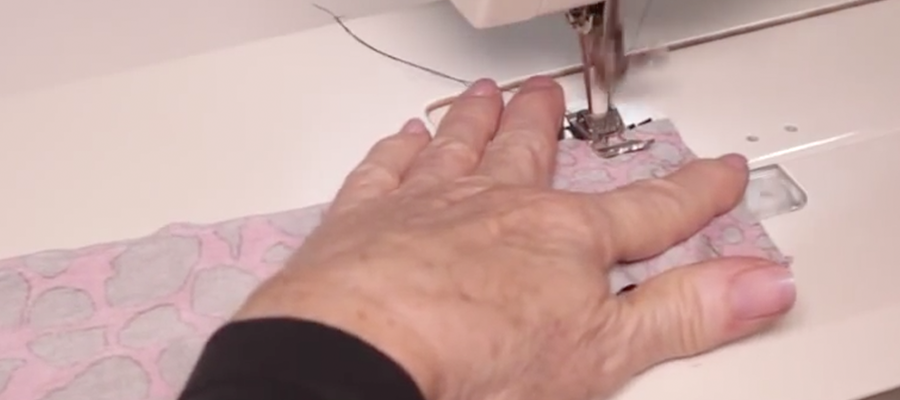 Sew the waistband creating a tube