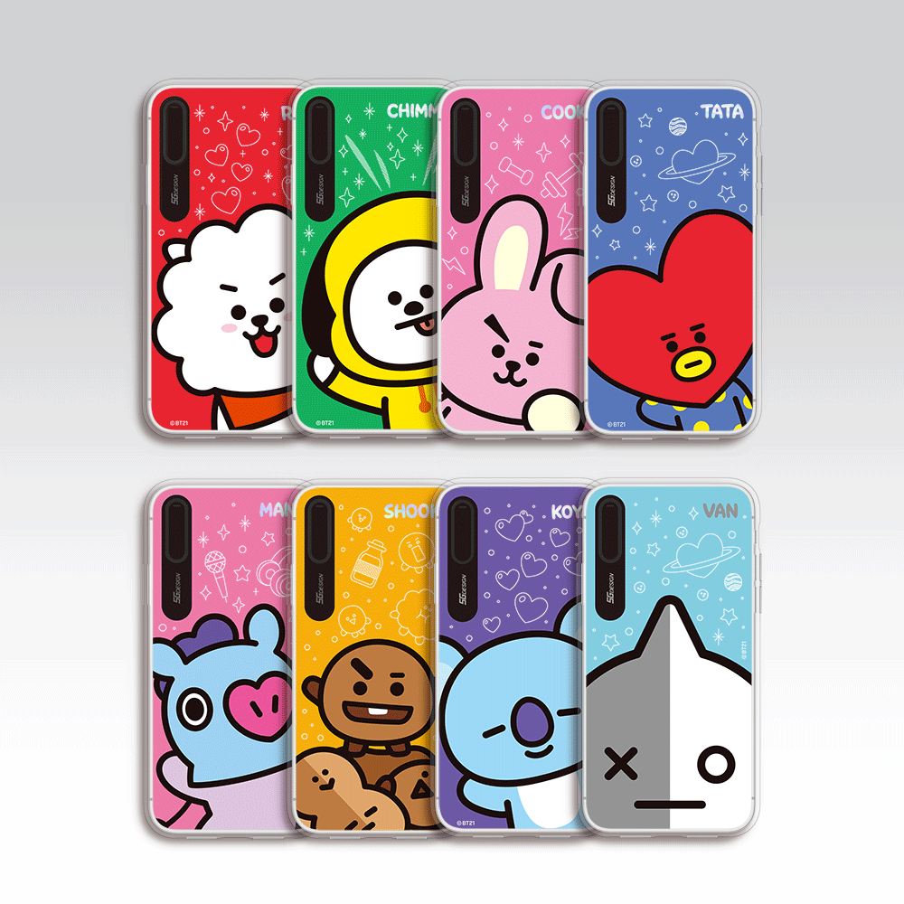[LINE X BT21] Hi Series Graphic Light Up Case For iPhone (Free Shipping) .