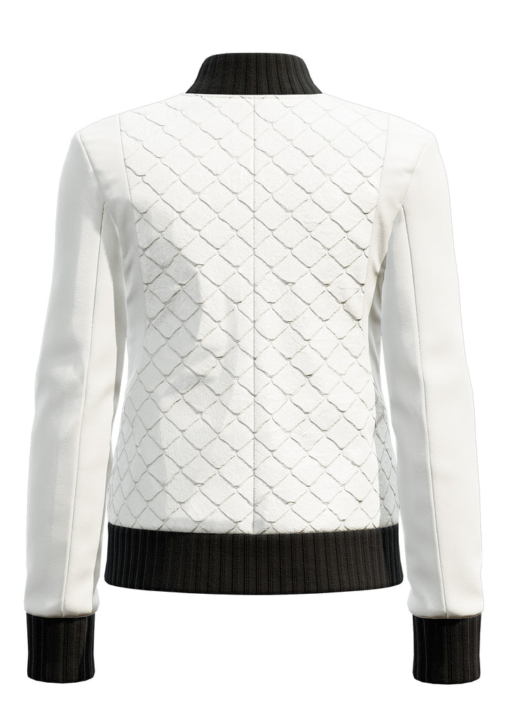 Exotic Fishscale and Lambskin in All White <a class="price-for-collection">$2180</a>