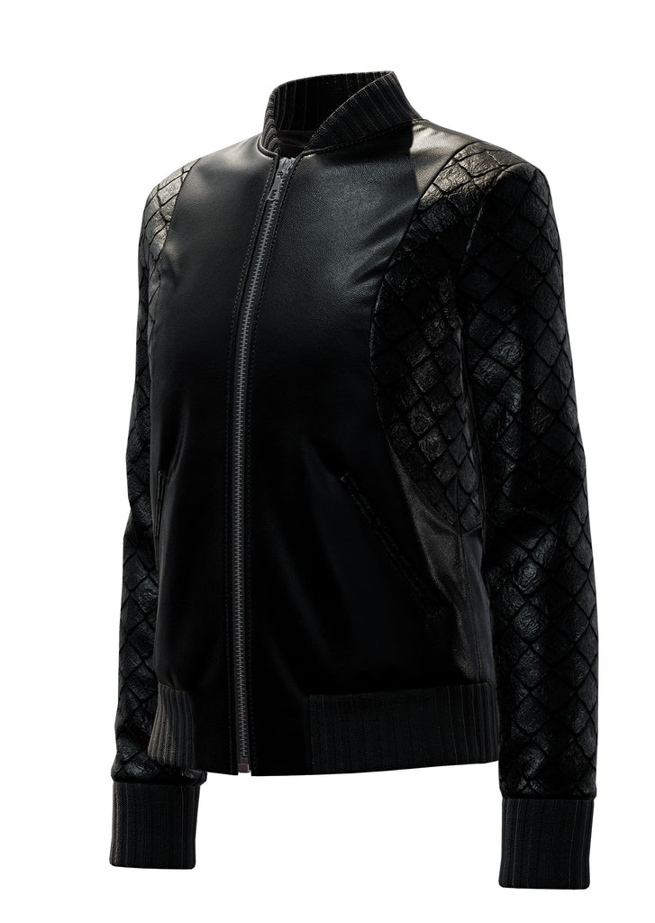 Exotic Fishscale and Lambskin in All Black <a class="price-for-collection">$2720</a>