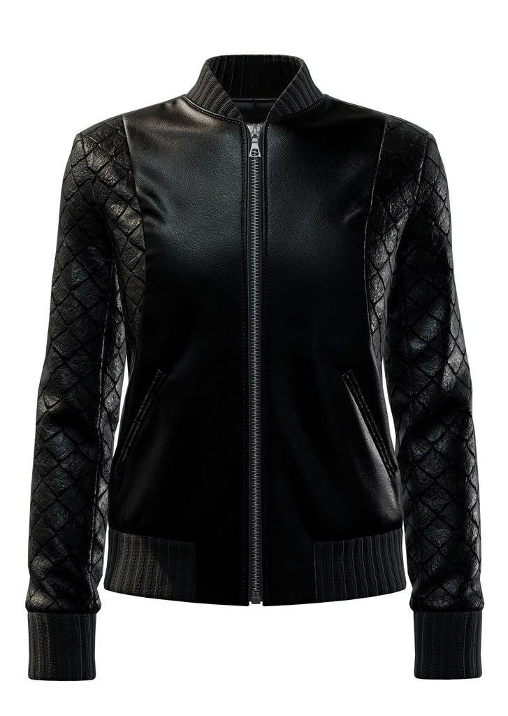 Exotic Fishscale and Lambskin in All Black <a class="price-for-collection">$2720</a>