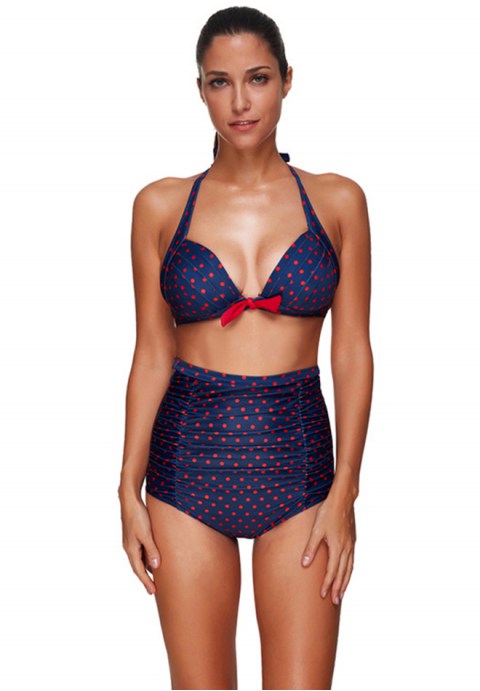 Beach Two Piece Sexy Bikini Backless Bowknot Swimwear Swimsuit