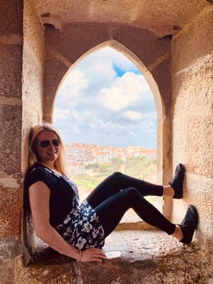 Ostepath Andrea Wheatley wearing Vivobarefoot Shoes while holidaying in Europe | Sole Mechanics Blog Post