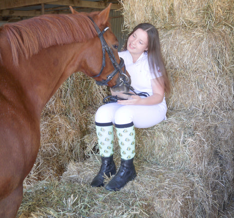 Dancing Avocado Equestrian socks