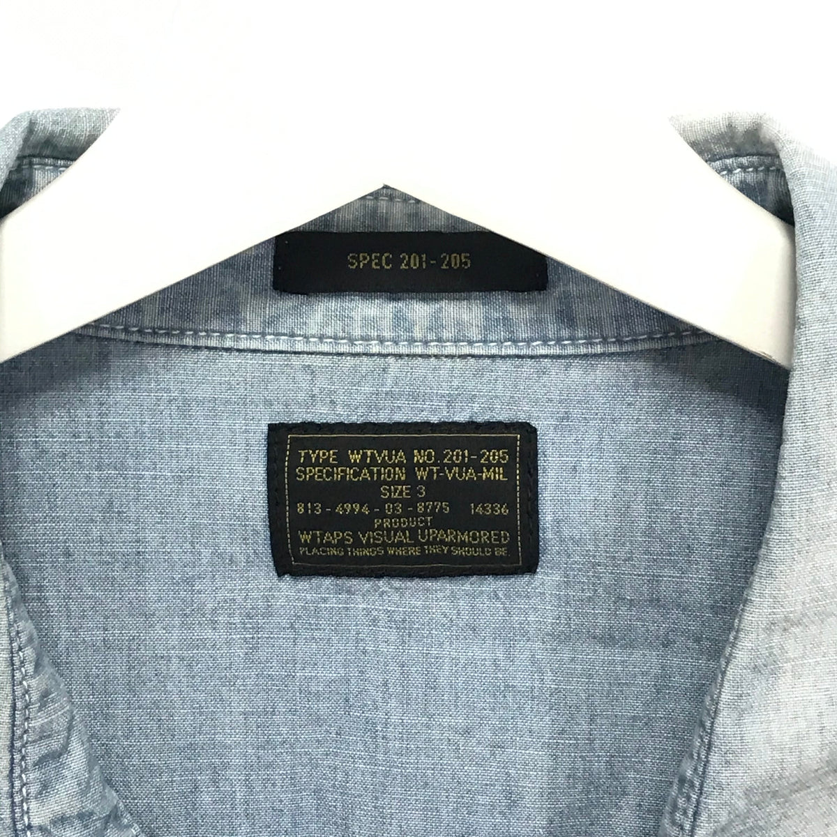 [L] WTaps 14SS Cell L/S Chambray Shirt Blue