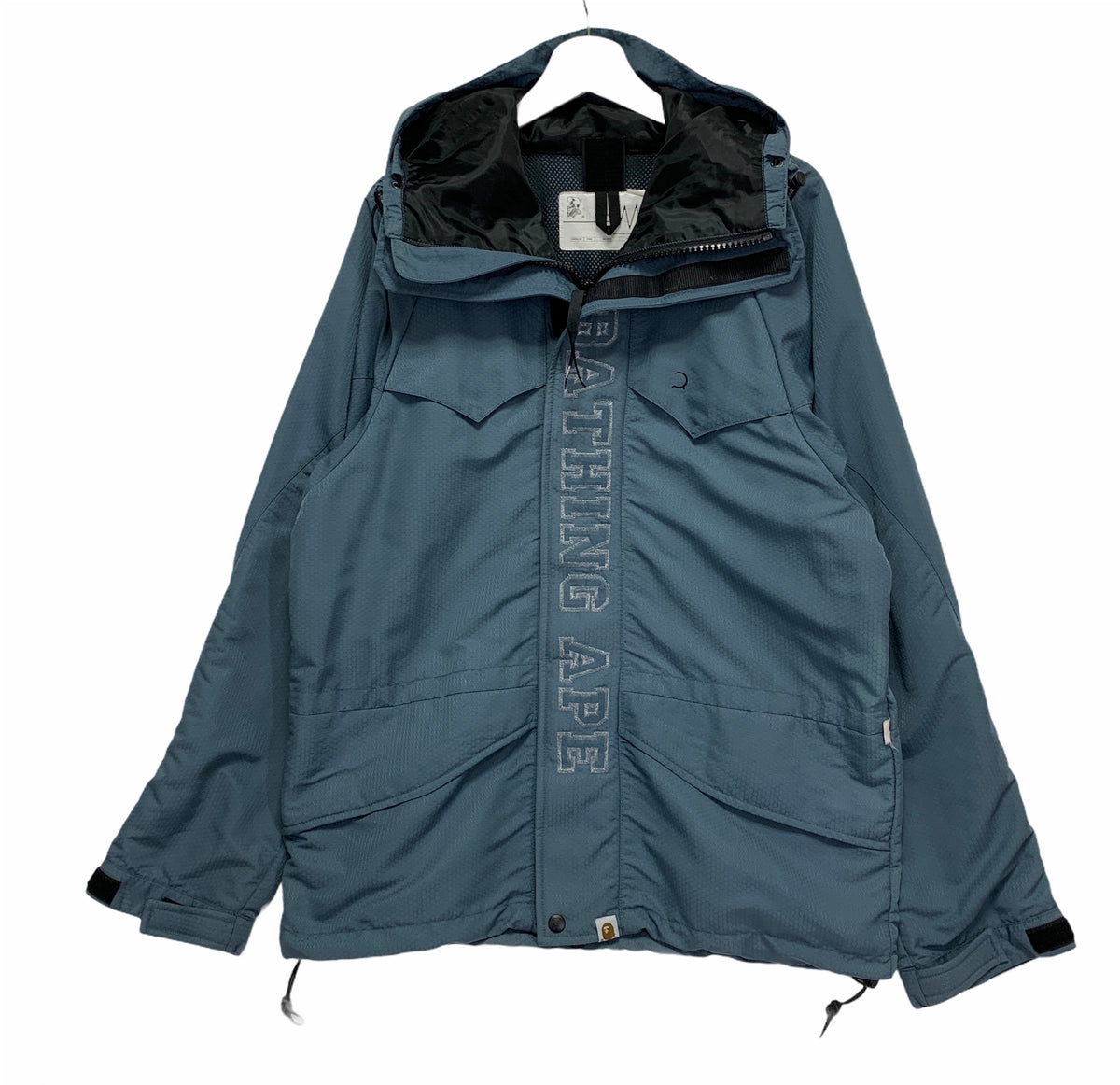 [L] A Bathing Ape Bape x WTAPS Vintage Ripstop Snowboard Jacket Blue