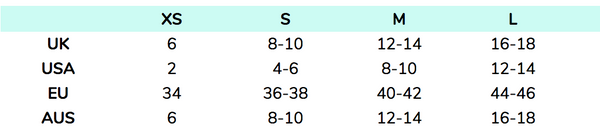 MADWAG Size Guide