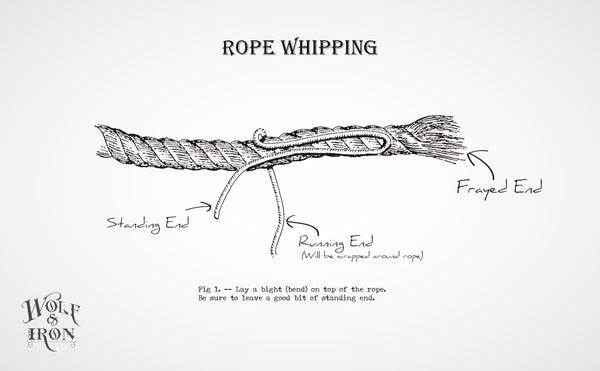 wolf and iron how to tie whip knot 1