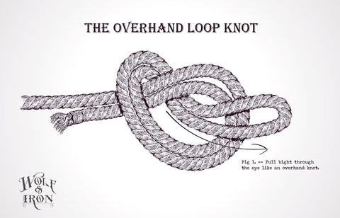 How to tie the overhand loop knot.