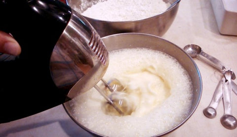 Mixing the wet ingredients for Gluten Free Bread