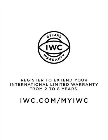 IWC 8 Years Warranty Extension Instructions Carat & Co. Authorized Retailer