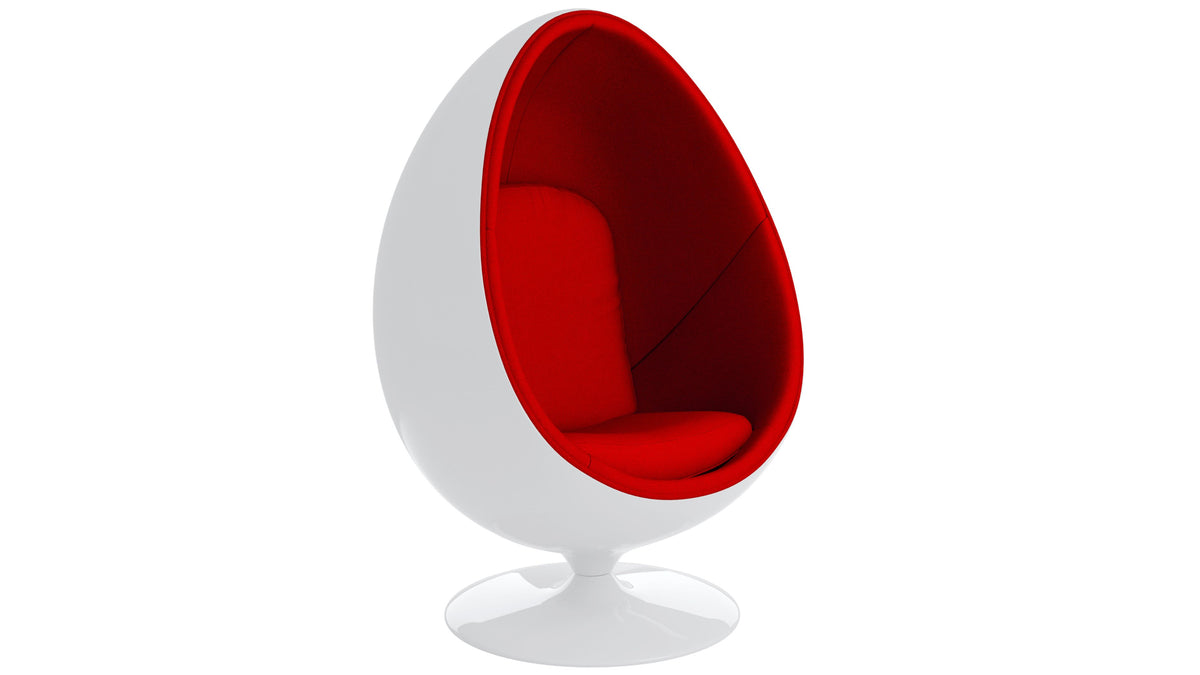Serena Duplicaat zwaard Easter Egg Chair, Red |360º Swivel Chair – Modholic