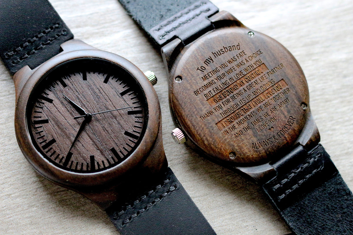 wood watch for husband