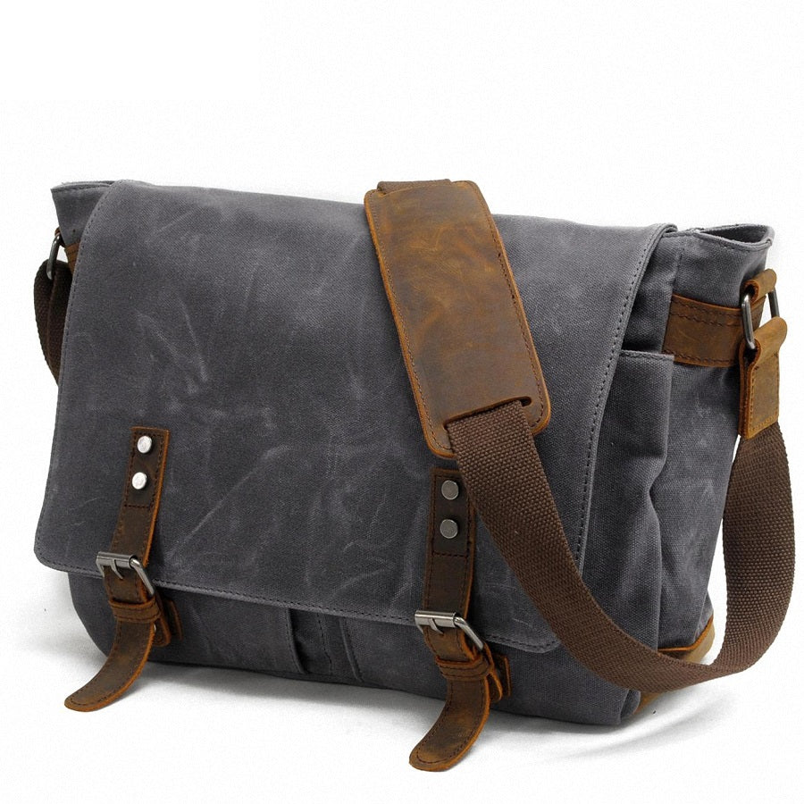 The Hiawatha - Men&#39;s Waterproof Vintage Canvas Laptop Messenger Bag – www.waterandnature.org