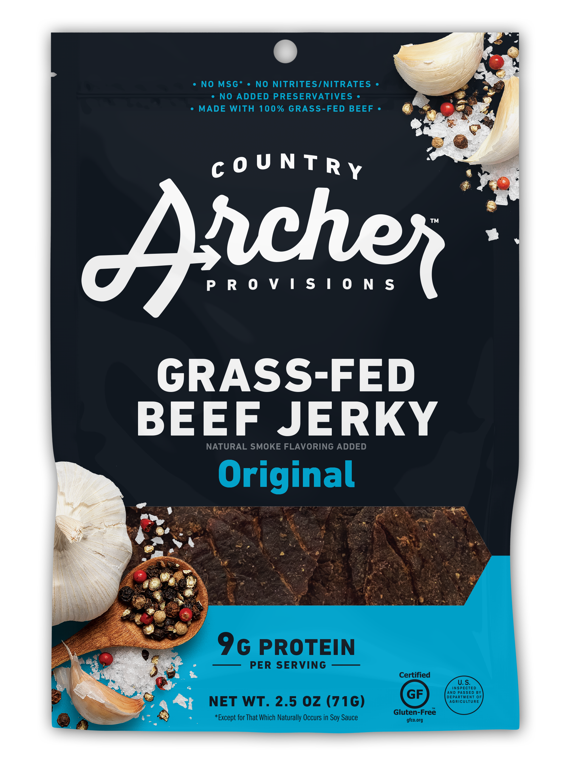 bag of grass fed Country Archer beef jerky 