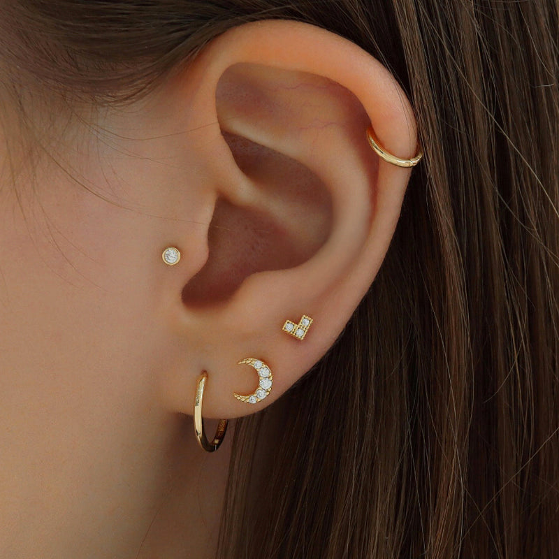 Aannemelijk in plaats daarvan Partina City Tiny Heart Cartilage Piercing Earring | Musemond