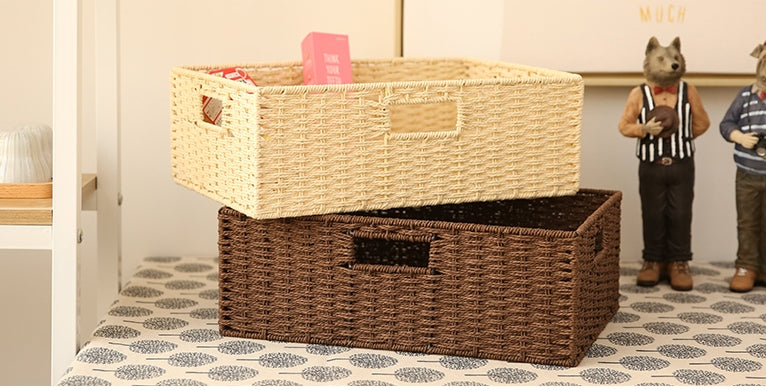 woven straw basket