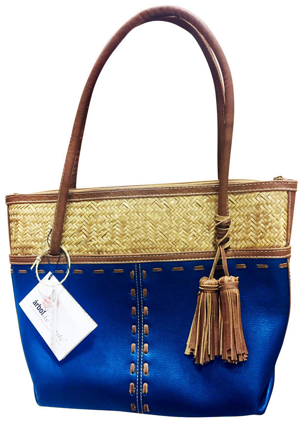 royal blue leather purse