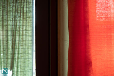 Curtains hanging in the ballroom at Saltdean Lido