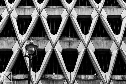 Welbeck Street Car Park Exterior view with lamppost © Nick Miners Photography