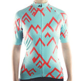 Maillot femme manche courte vélo motif pointes montagnes shop Start-to-Train start2train