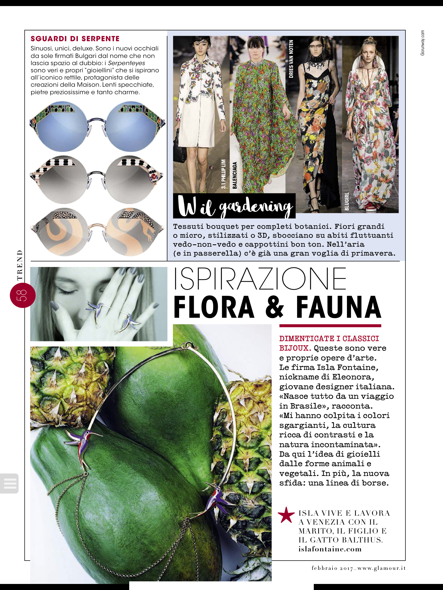 Isla Fontaine on Glamour Magazine
