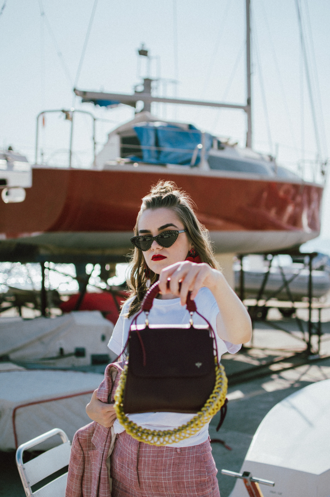 Andreea Birsan with Isla Fontaine Lady bag