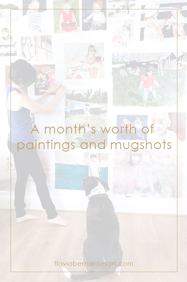 A month’s worth of paintings and mugshots - flavia bernardes art blog