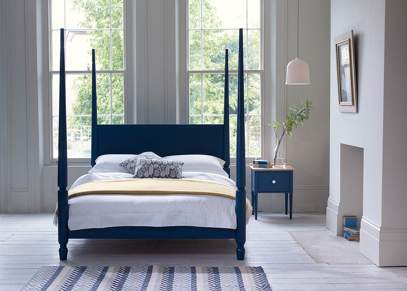 Heal's - Pinner 4 Poster Bed - Blue - Kirsty Whyte 